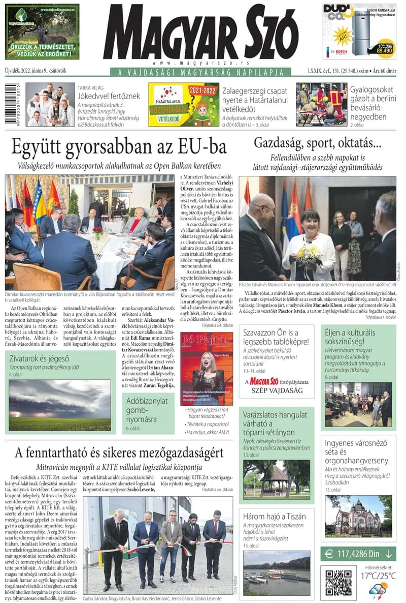 Magyar Szó, 79. évf. 2022. június 9. 131. sz. 1–20. oldal