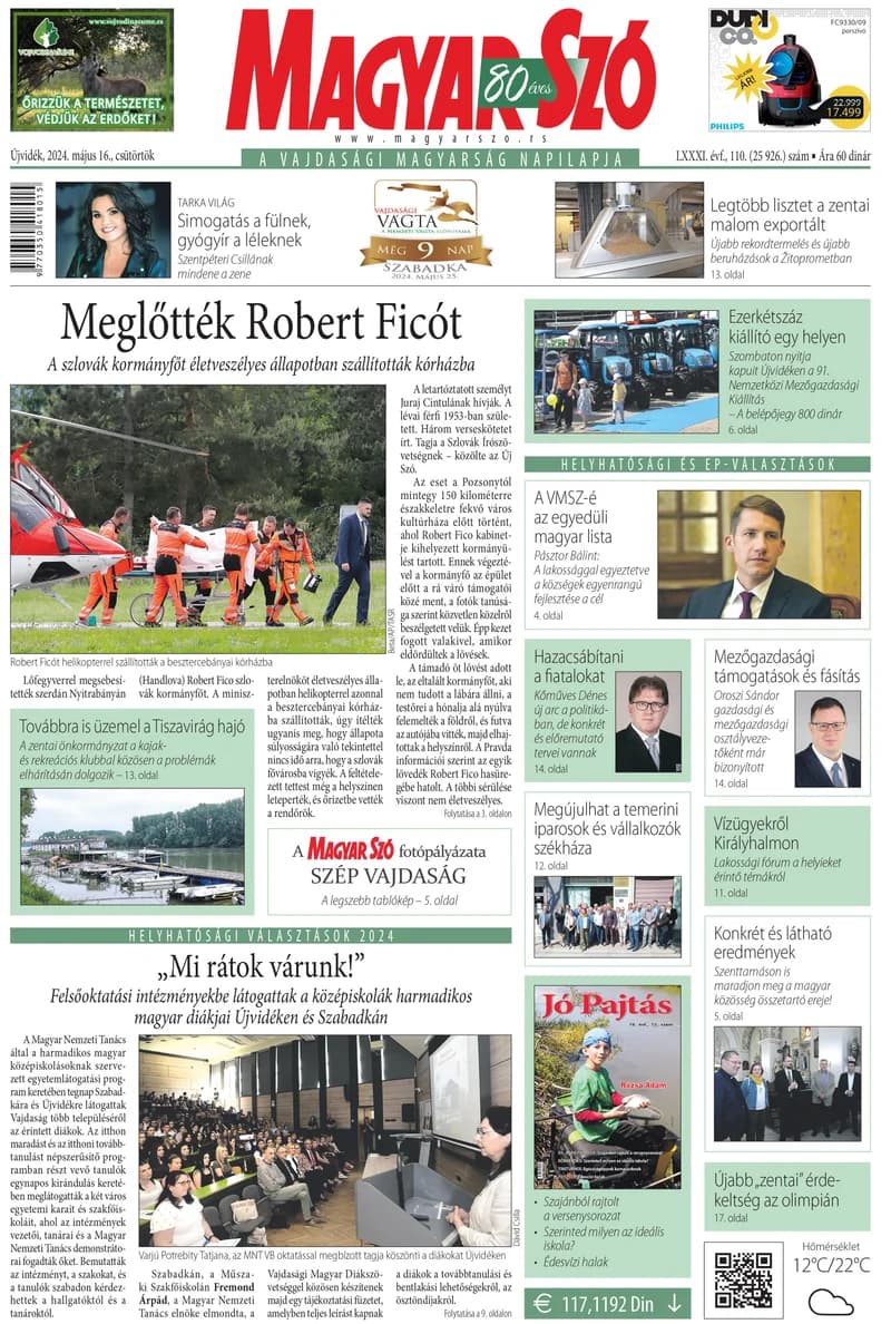 Magyar Szó, 81. évf. 2024. május 16. 110. sz. 1–20. oldal