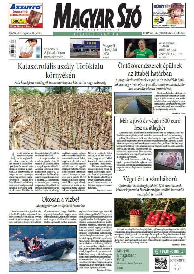 Magyar Szó, 74. évf. 2017. augusztus 11. 185. sz. 1–16. oldal