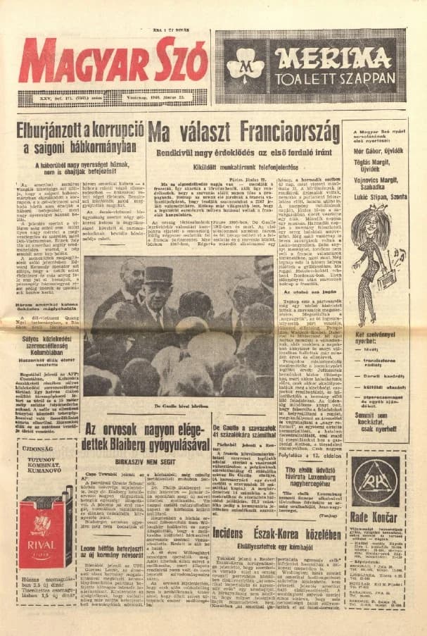 Magyar Szó, 25. évf. 1968. június 23. 171. sz. 1–32. oldal