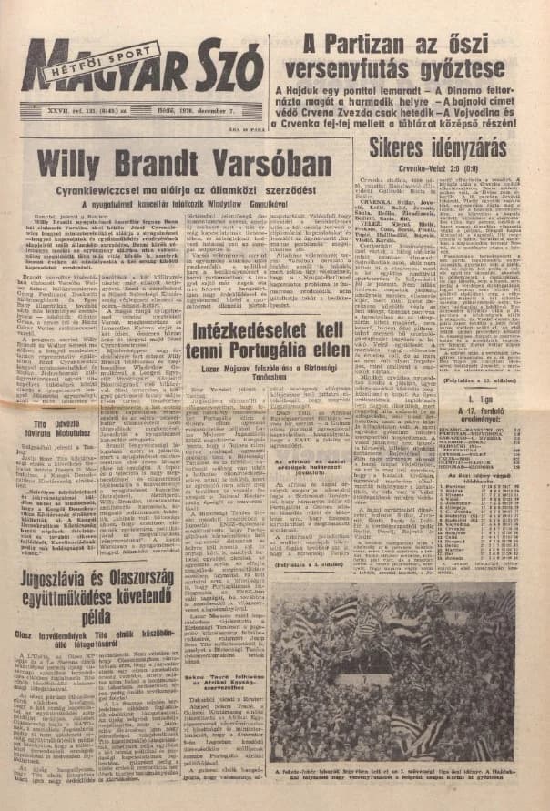 Magyar Szó, 27. évf. 1970. december 7. 335. sz. 1–16. oldal