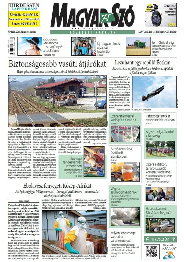 Magyar Szó, 76. évf. 2019. július 19. 165. sz. 1–16. oldal