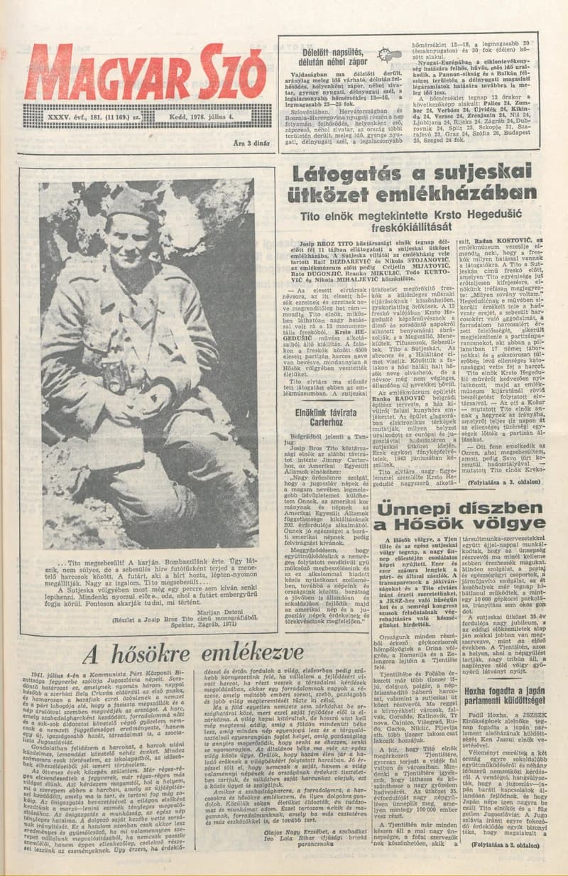 Magyar Szó, 35. évf. 1978. július 4. 181. sz. 1–16. oldal