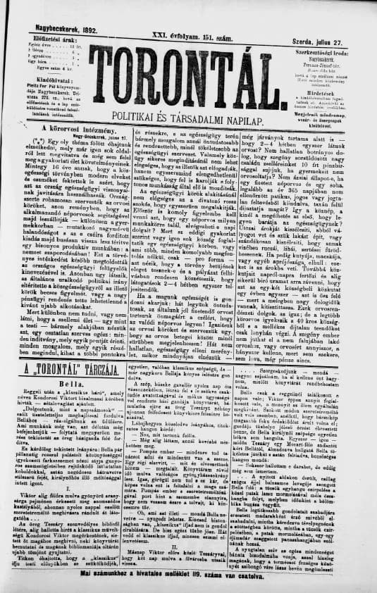 Torontál, 21. évf. 1892. július 27. 151. sz.
