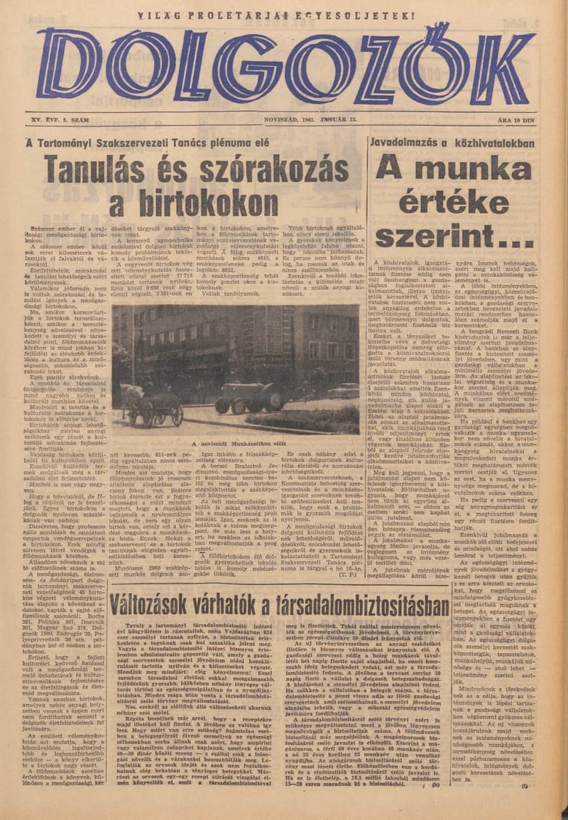 Dolgozók, 15. évf. 1961. január 13. 3. sz.