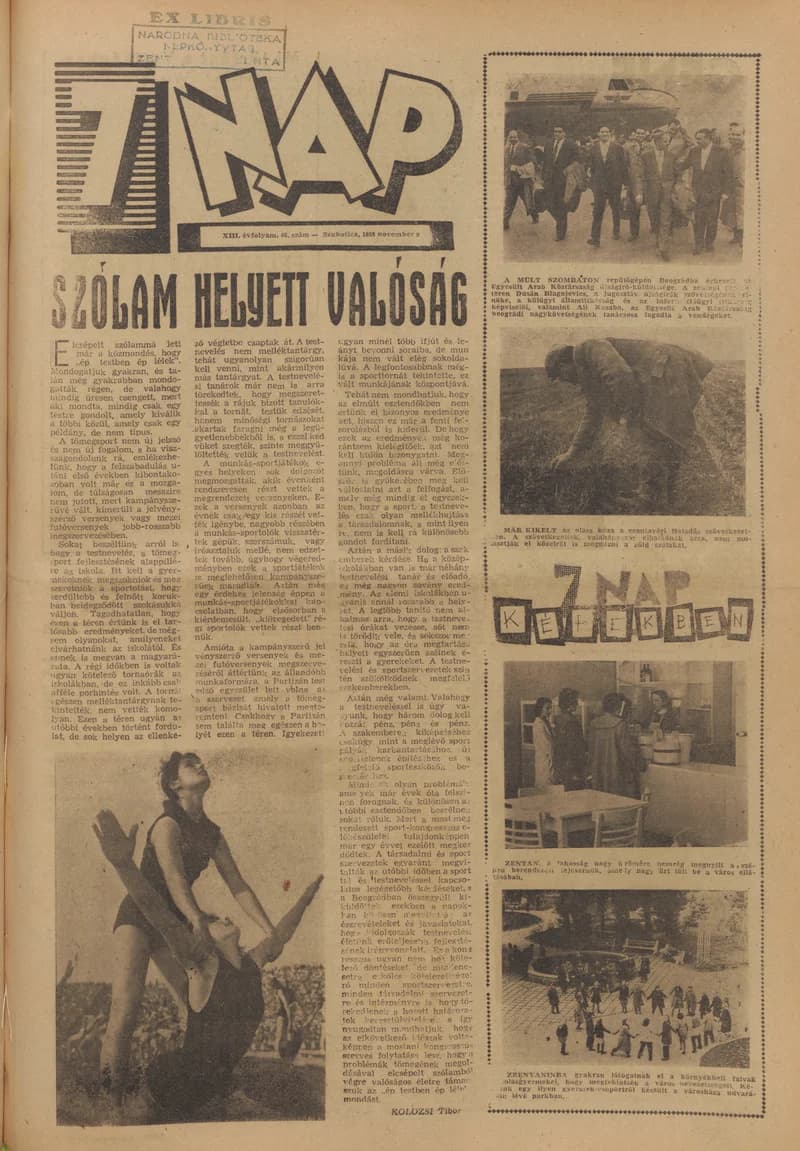 7 Nap, 13. évf. 1958. november 9. 46. sz. 1–20. oldal