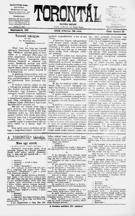 Torontál, 29. évf. 1900. december 28. 296. sz.
