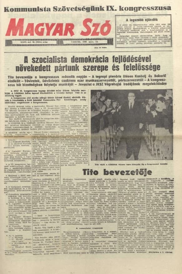 Magyar Szó, 26. évf. 1969. március 13. 70. sz. 1–28. oldal