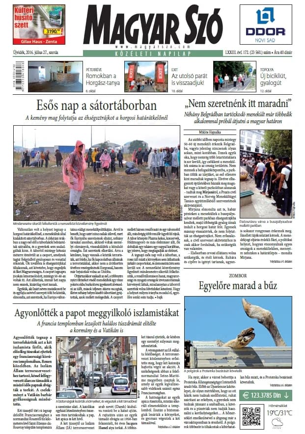Magyar Szó, 73. évf. 2016. július 27. 172. sz. 1–16. oldal