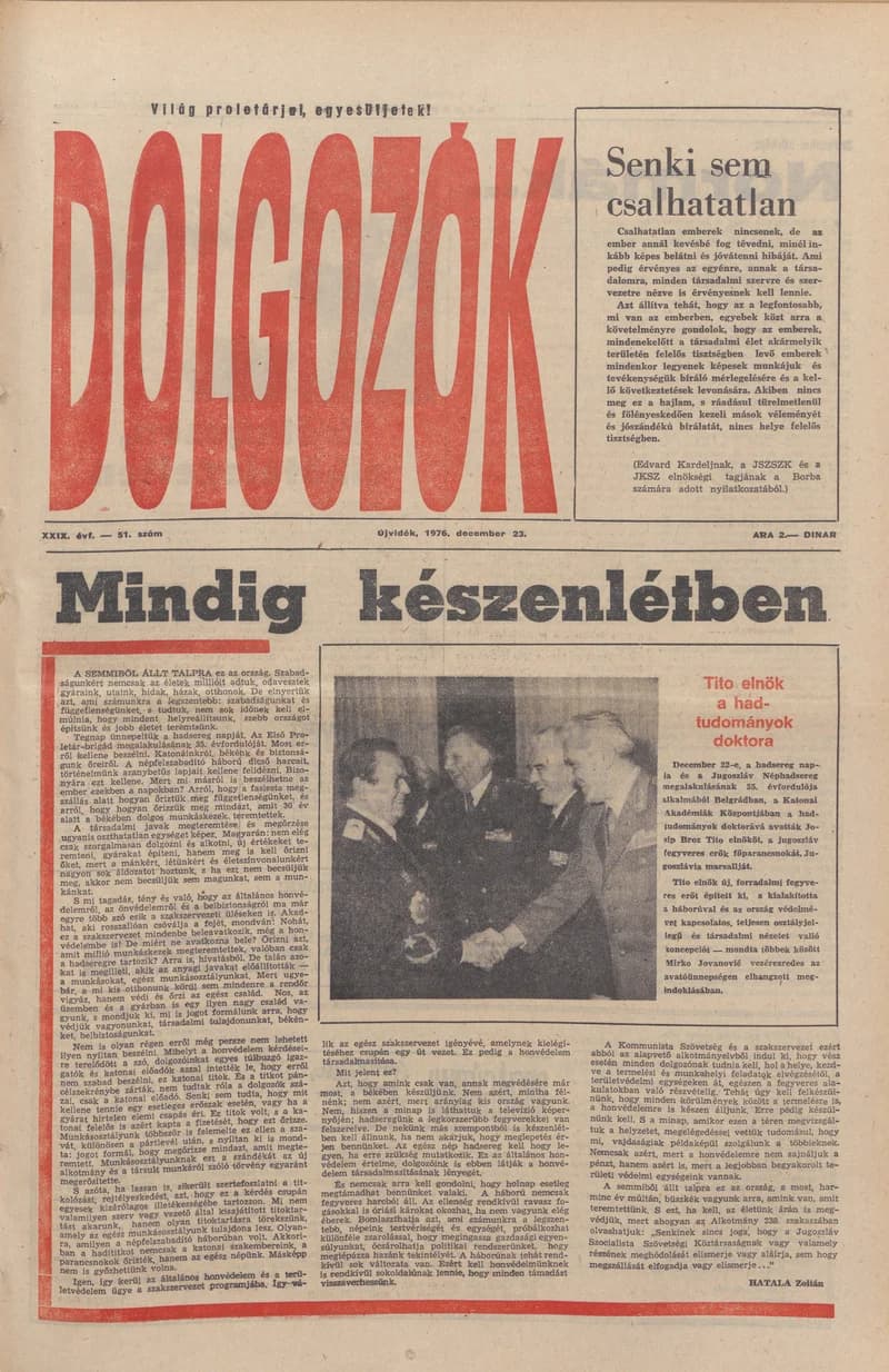Dolgozók, 30. évf. 1976. december 23. 51. sz.