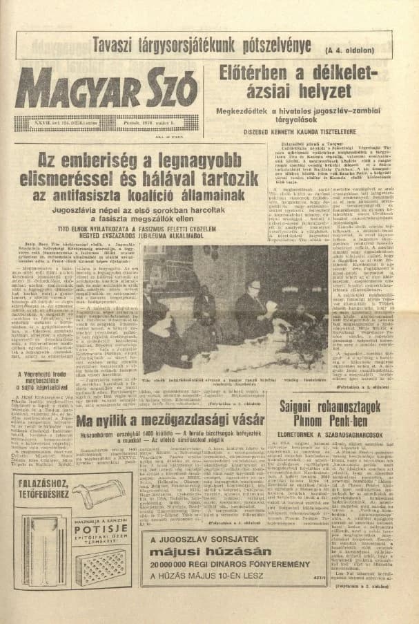 Magyar Szó, 27. évf. 1970. május 8. 124. sz. 1–12. oldal