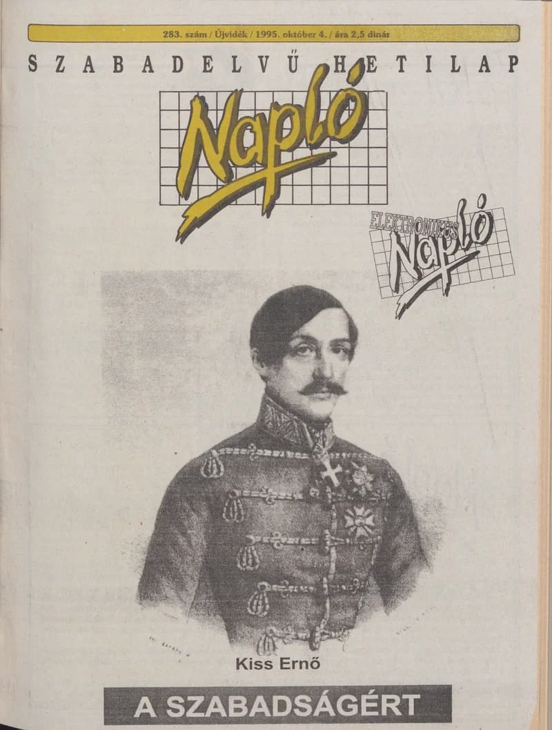 Napló - Szabadelvű hetilap, 6. évf. 1995. október 4. 283. sz.