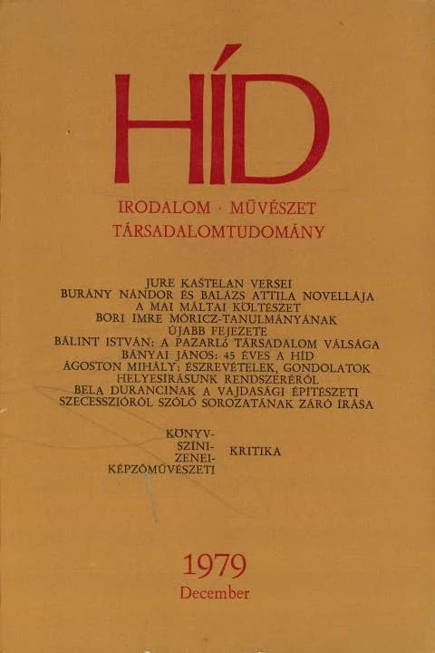 Híd, 43. évf. 1979. december. 12. sz. 1413–1556. oldal