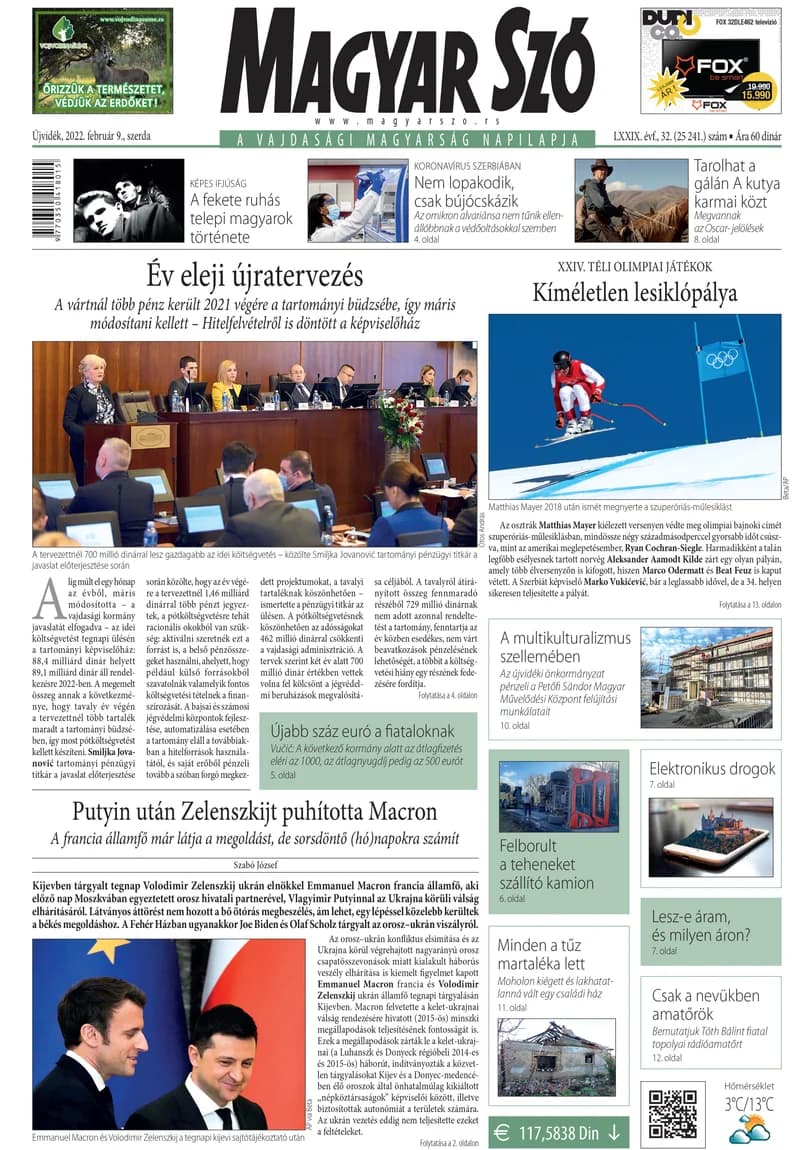 Magyar Szó, 79. évf. 2022. február 9. 32. sz. 1–16. oldal
