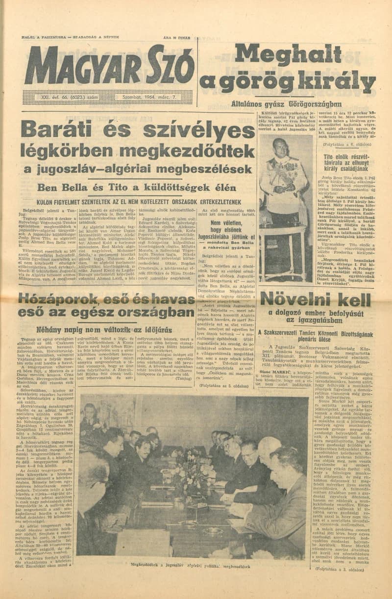 Magyar Szó, 21. évf. 1964. március 7. 66. sz. 1–12. oldal