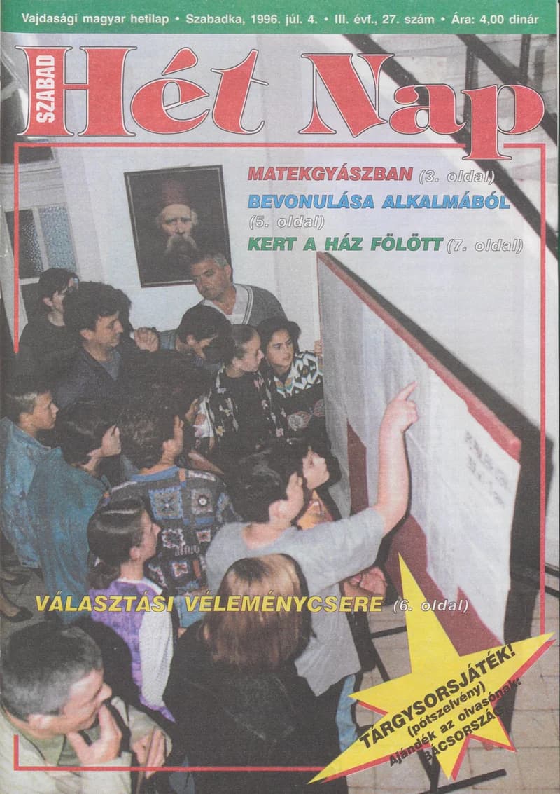 Szabad Hét Nap, 3. évf. 1996. július 4. 27. sz.