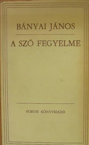 A szó fegyelme