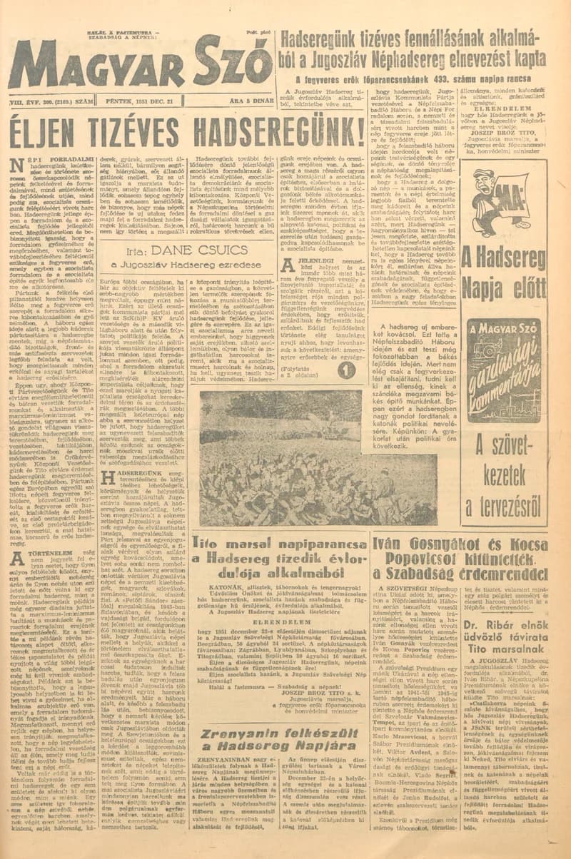 Magyar Szó, 8. évf. 1951. december 21. 300. sz. 1–6. oldal