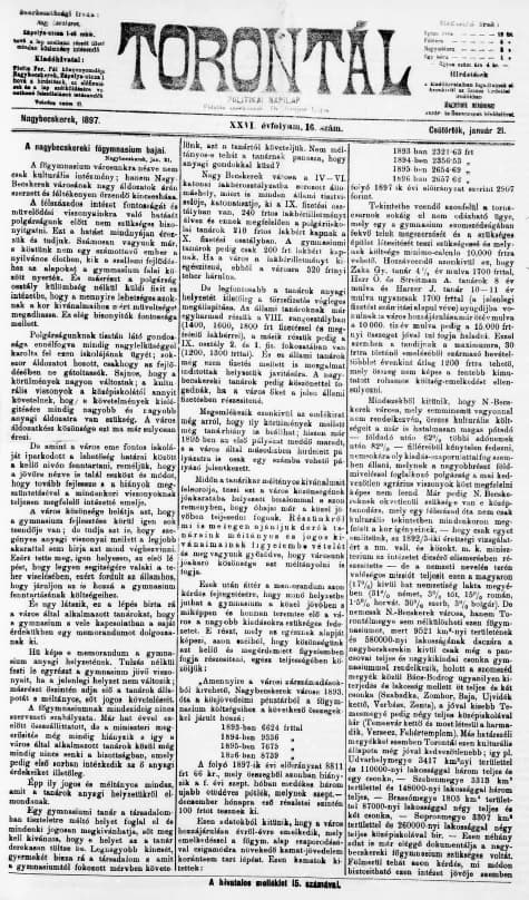 Torontál, 26. évf. 1897. január 21. 16. sz.