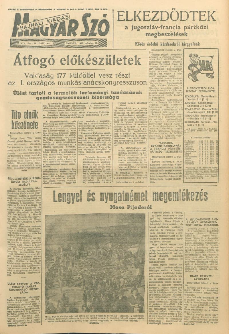 Magyar Szó, 14. évf. 1957. március 21. 78. sz. 1–12. oldal