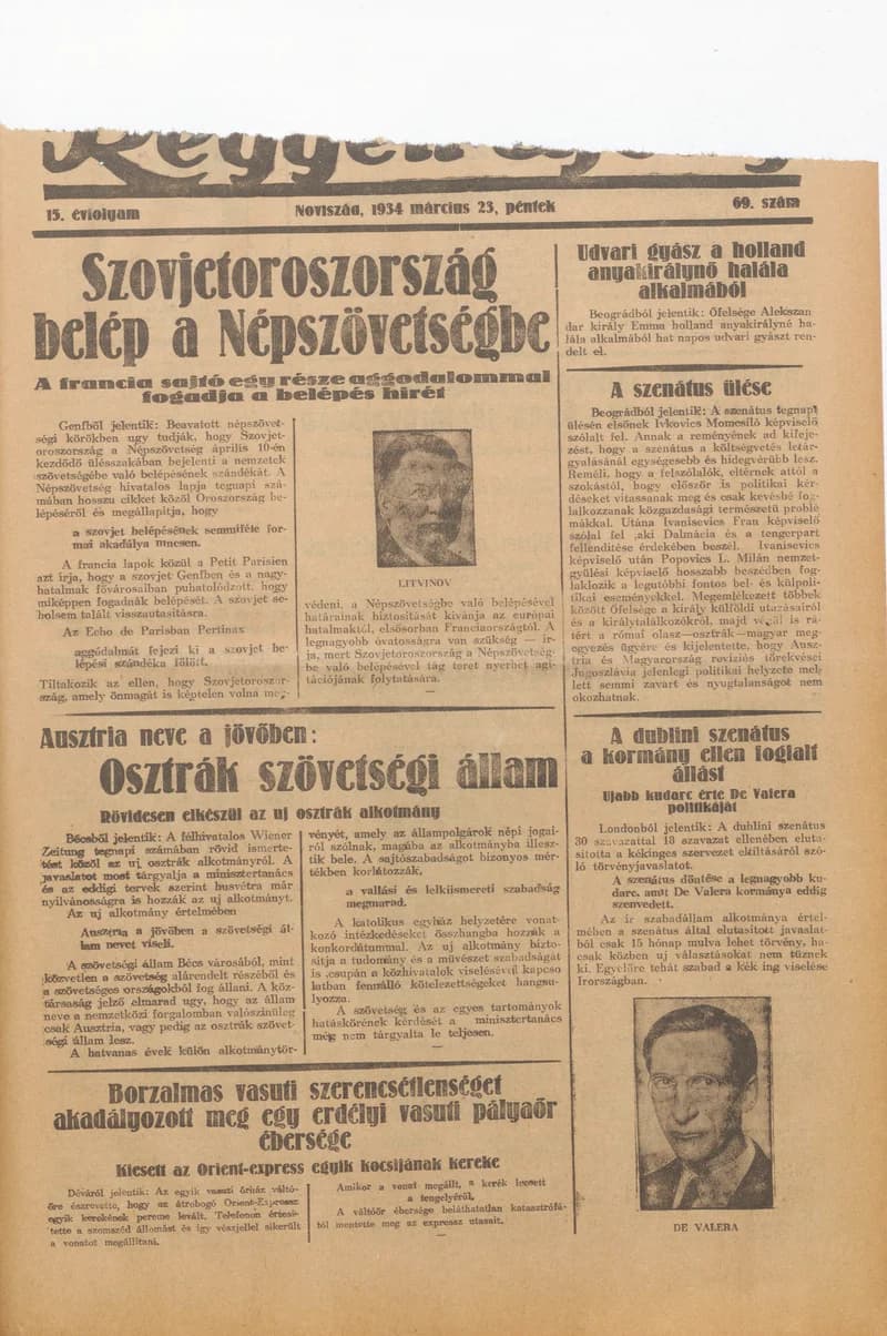 Reggeli Újság, 15. évf. 1934. március 23. 69. sz.