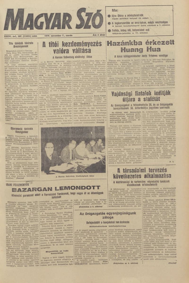 Magyar Szó, 36. évf. 1979. november 7. 307. sz. 1–24. oldal
