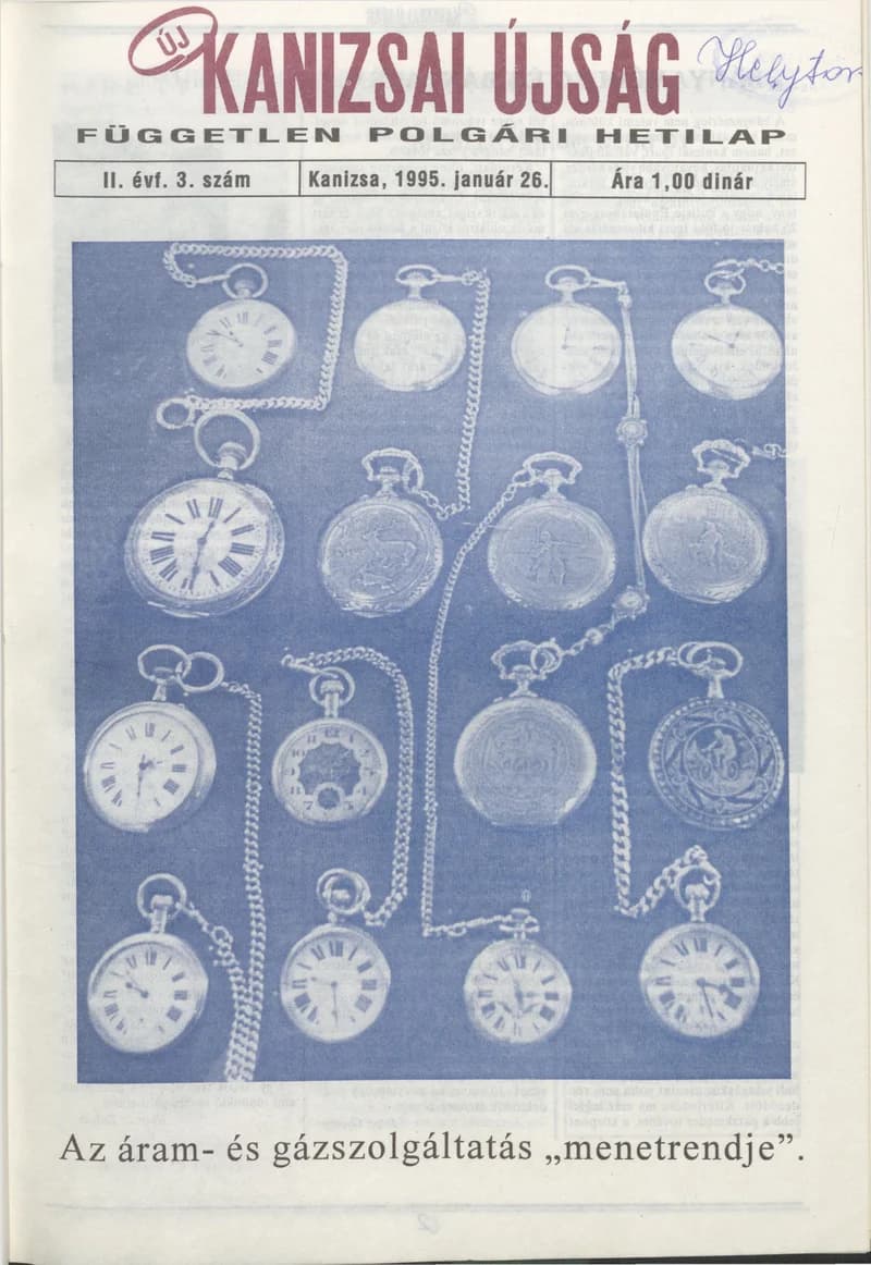 Új Kanizsai Újság, 2. évf. 1995. január 26. 3. sz.