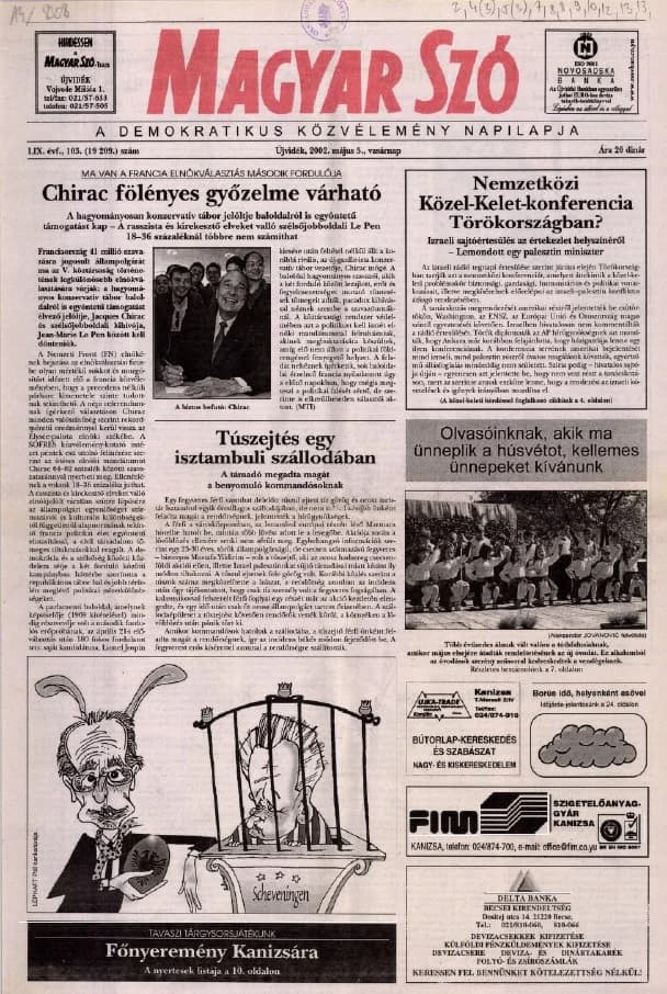 Magyar Szó, 59. évf. 2002. május 5. 103. sz. 1–24. oldal