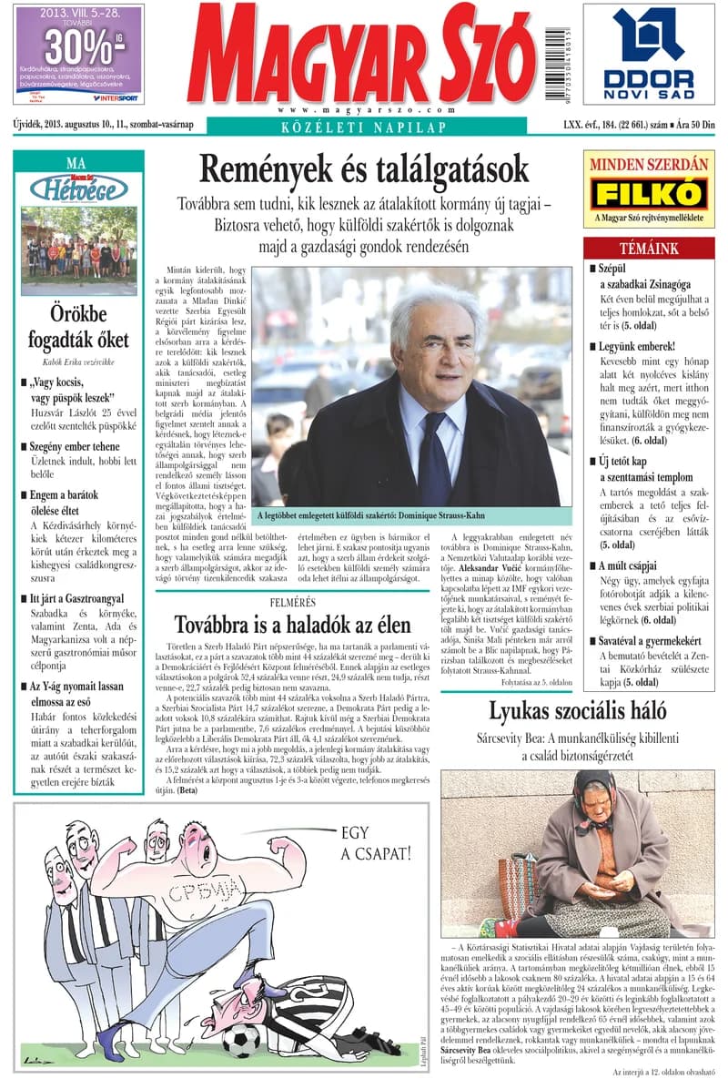 Magyar Szó, 70. évf. 2013. augusztus 10. – 11. 184. sz. 1–40. oldal