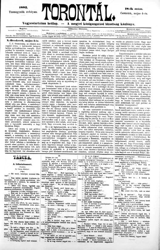 Torontál, 11. évf. 1882. május 4. 18. sz.