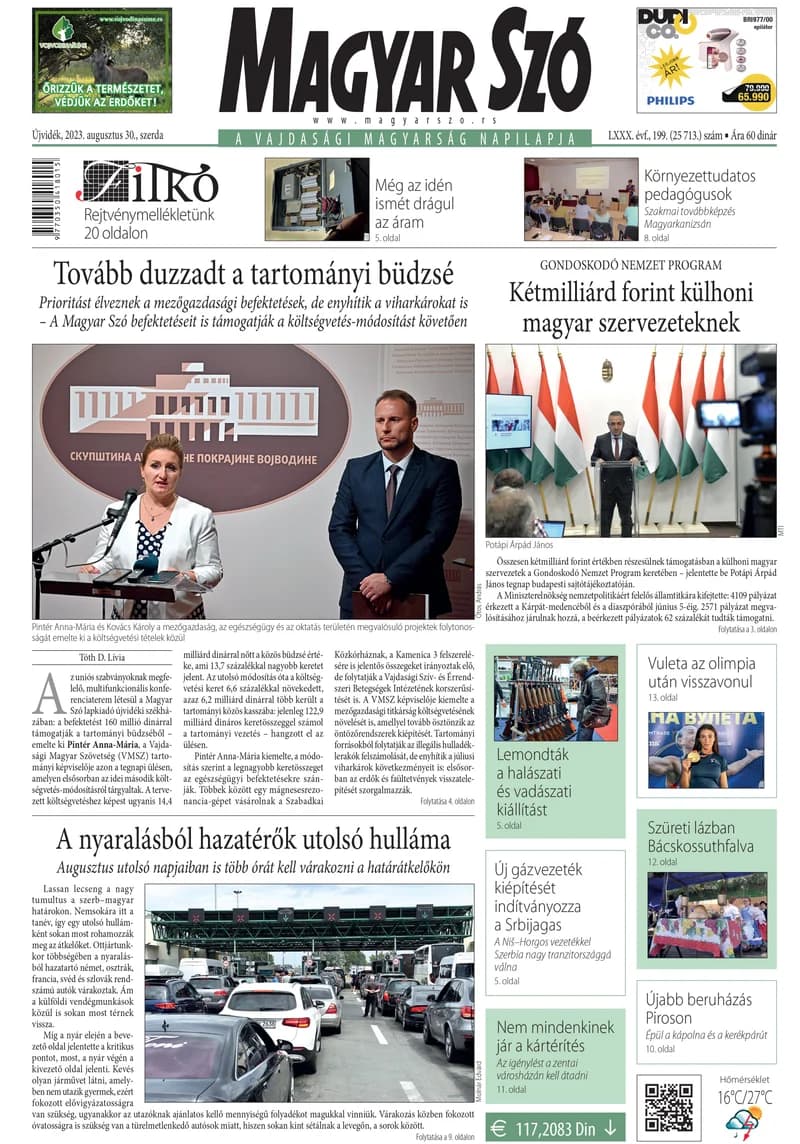 Magyar Szó, 80. évf. 2023. augusztus 30. 199. sz. 1–16. oldal