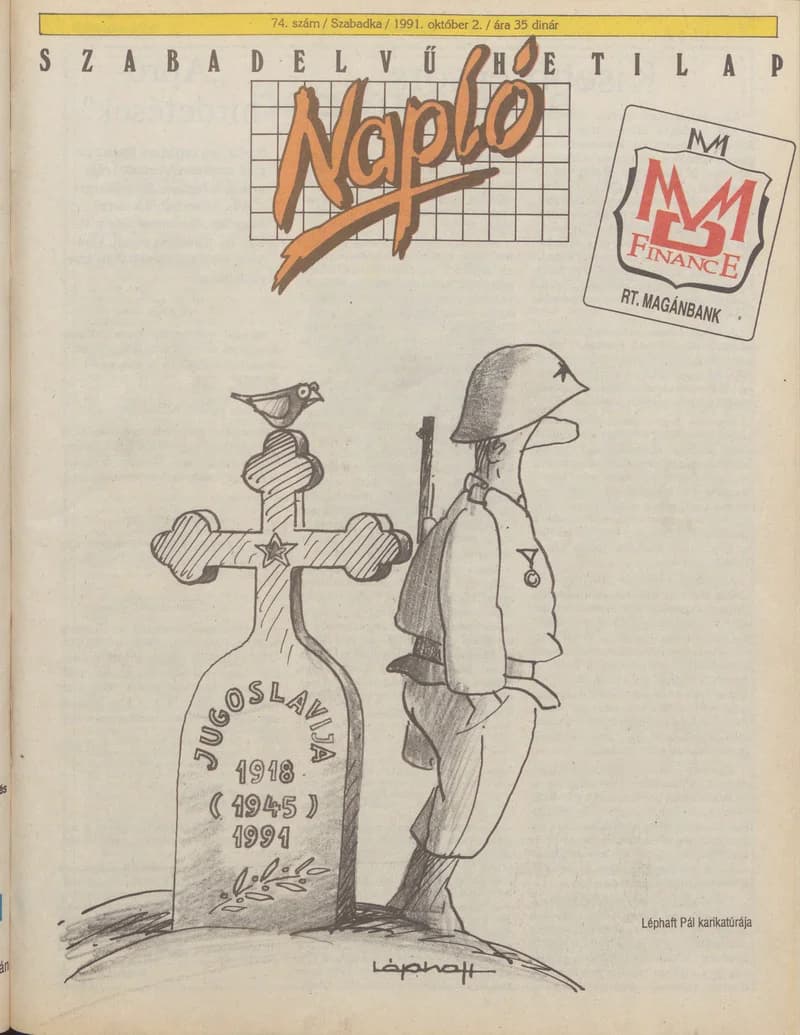 Napló - Szabadelvű hetilap, 2. évf. 1991. október 2. 74. sz.