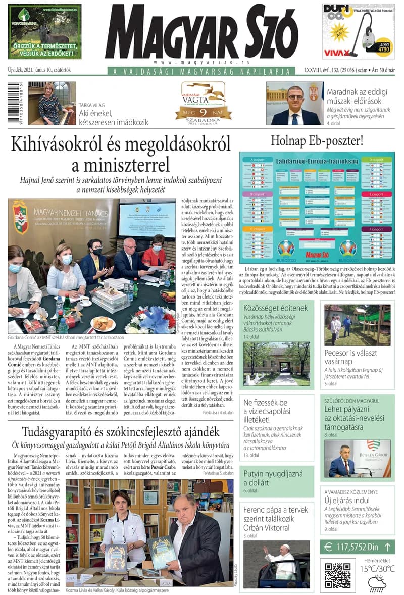 Magyar Szó, 78. évf. 2021. június 10. 132. sz. 1–20. oldal