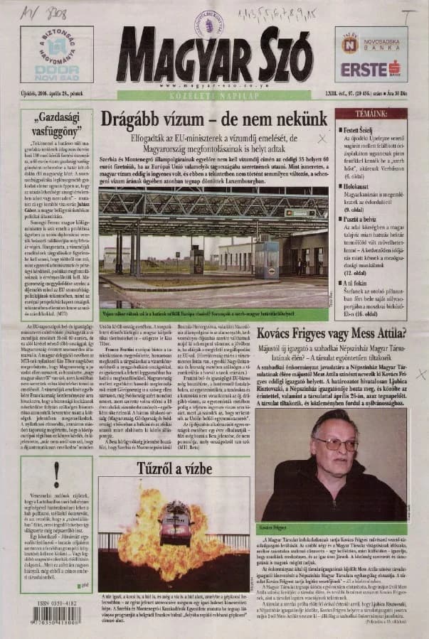 Magyar Szó, 63. évf. 2006. április 28. 97. sz.