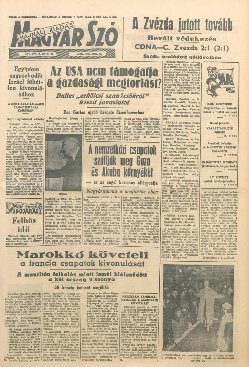 Magyar Szó, 14. évf. 1957. február 25. 54. sz. 1–12. oldal