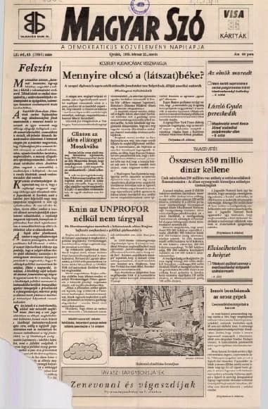 Magyar Szó, 52. évf. 1995. február 22. 43. sz. 1–16. oldal