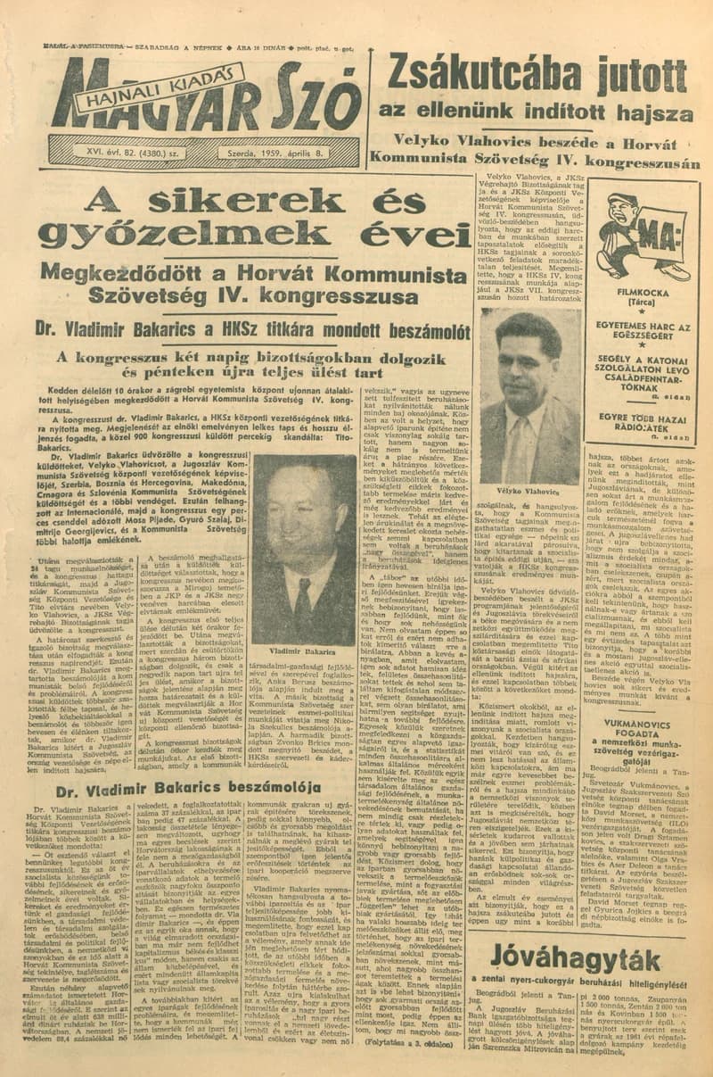 Magyar Szó, 16. évf. 1959. április 8. 82. sz. 1–20. oldal