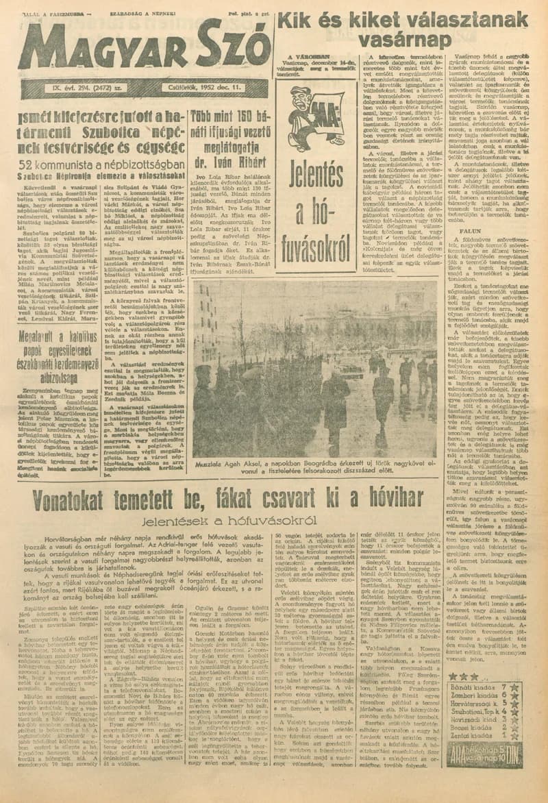 Magyar Szó, 9. évf. 1952. december 11. 294. sz. 1–10. oldal