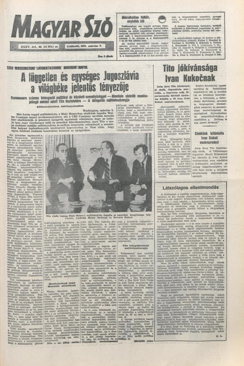 Magyar Szó, 35. évf. 1978. március 9. 66. sz. 1–20. oldal