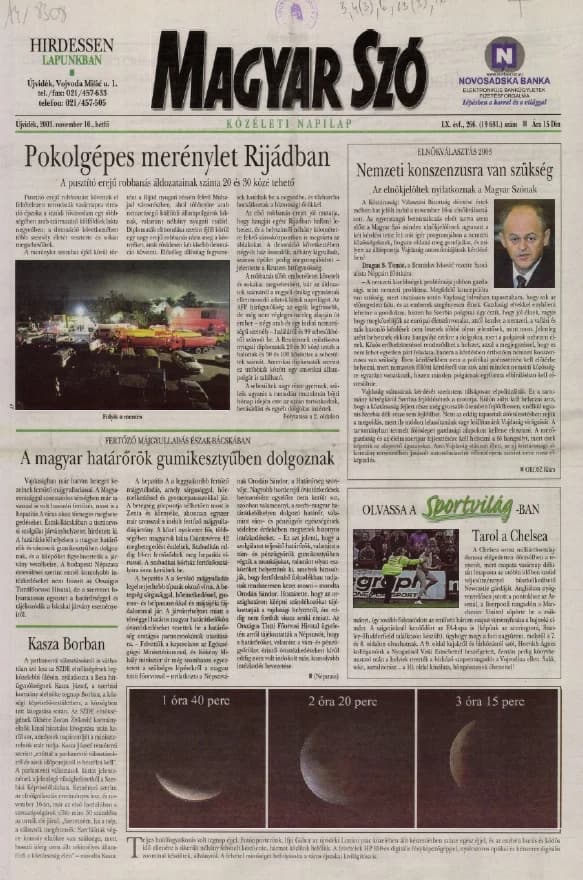 Magyar Szó, 60. évf. 2003. november 10. 266. sz. 1–16. oldal