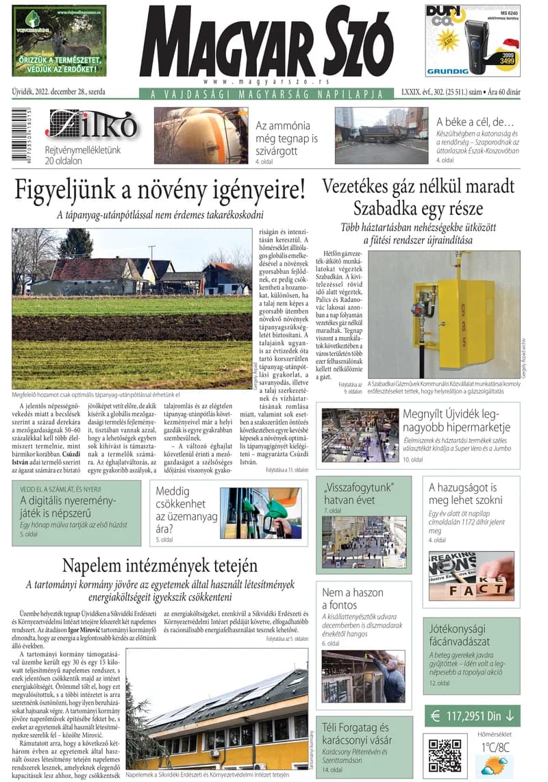 Magyar Szó, 79. évf. 2022. december 28. 302. sz. 1–16. oldal
