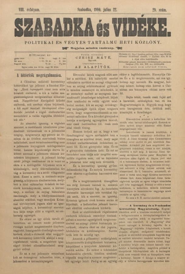 Szabadka és vidéke II, 8. évf. 1990. július 22. 29. sz.