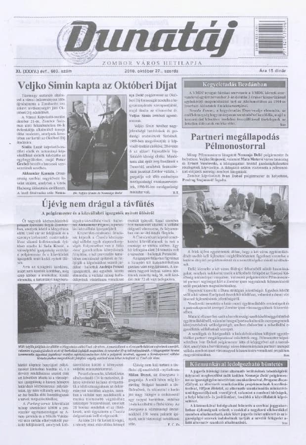 Dunatáj, 12. évf. 2010. október 27. 603. sz.