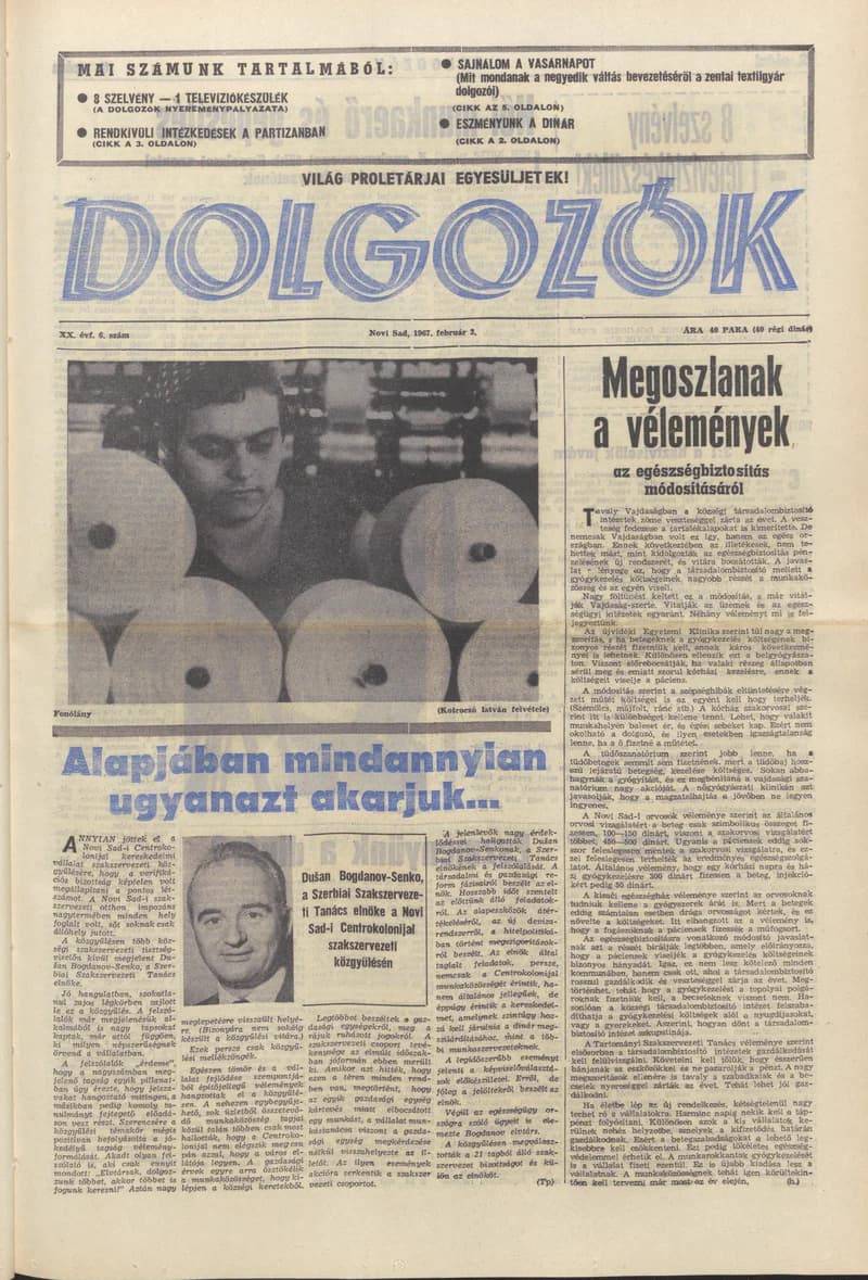 Dolgozók, 21. évf. 1967. február 3. 6. sz.