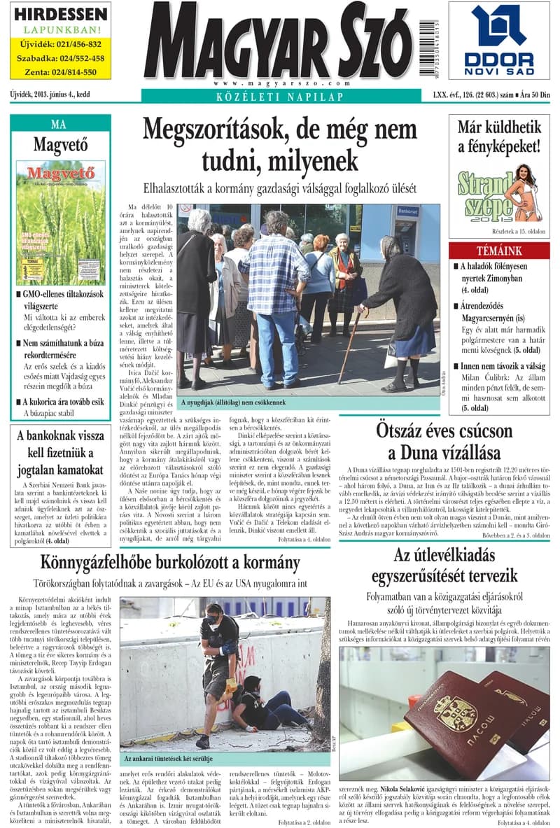 Magyar Szó, 70. évf. 2013. június 4. 126. sz. 1–20. oldal