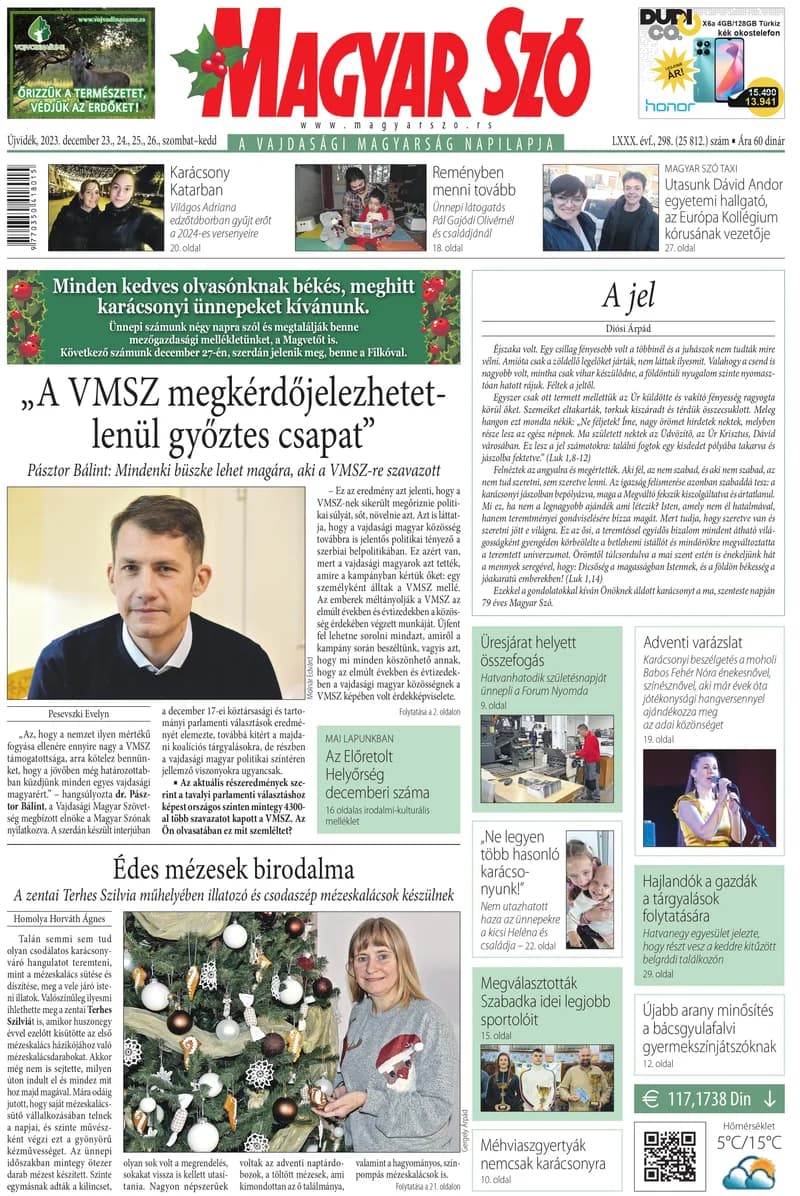 Magyar Szó, 80. évf. 2023. december 23. – 26. 298. sz. 1–32. oldal