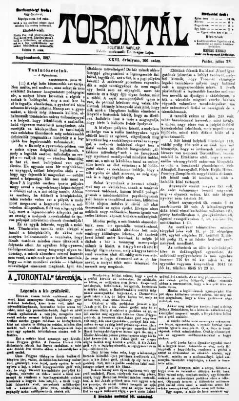 Torontál, 26. évf. 1897. július 23. 166. sz.
