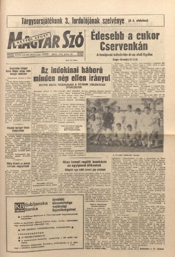 Magyar Szó, 27. évf. 1970. július 20. 197. sz. 1–12. oldal