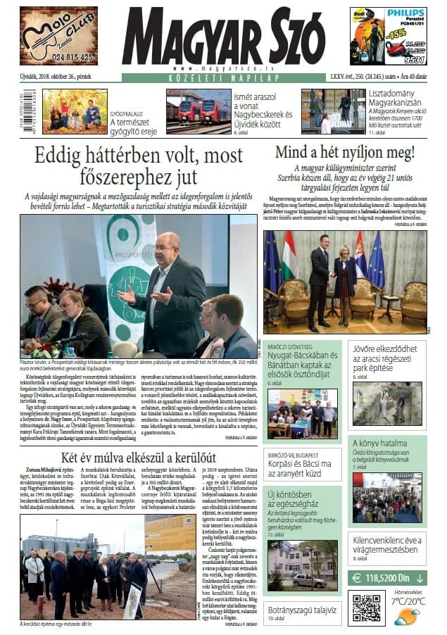 Magyar Szó, 75. évf. 2018. október 26. 250. sz. 1–16. oldal
