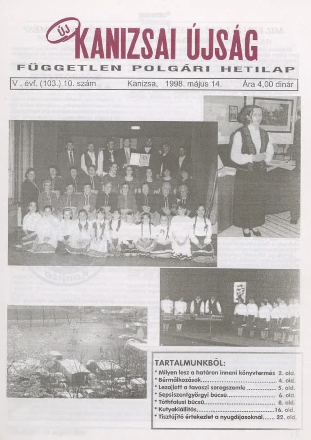 Új Kanizsai Újság, 5. évf. 1998. május 14. 10. sz.
